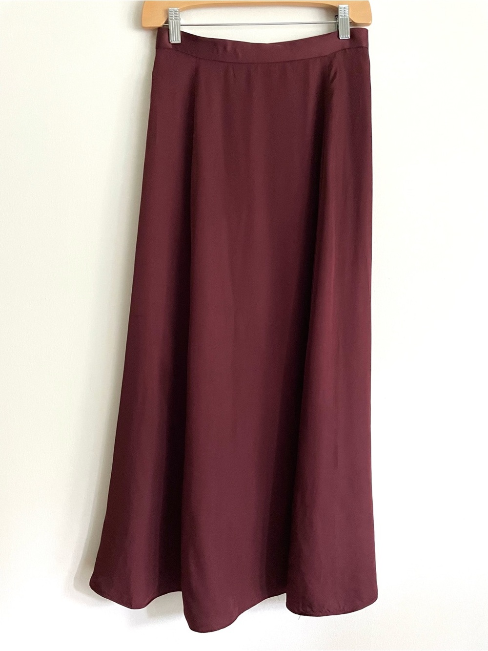Aritzia Wilfred Fournier Satin Long Midi Skirt in Truffle - Picture 6 of 12
